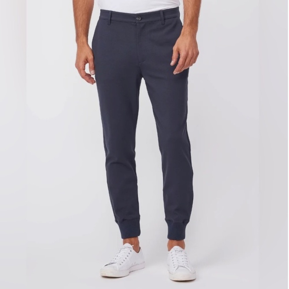 PAIGE Men's Navy Jogger Sweatpants